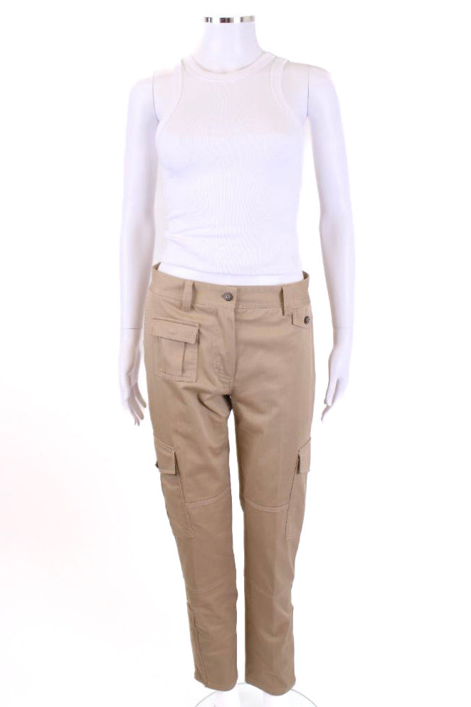 Dolce & Gabbana Cargo Pocket Trousers Beige S | O/S, Beige