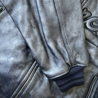 Avirex Spell Out Leather Varsity Jacket - L