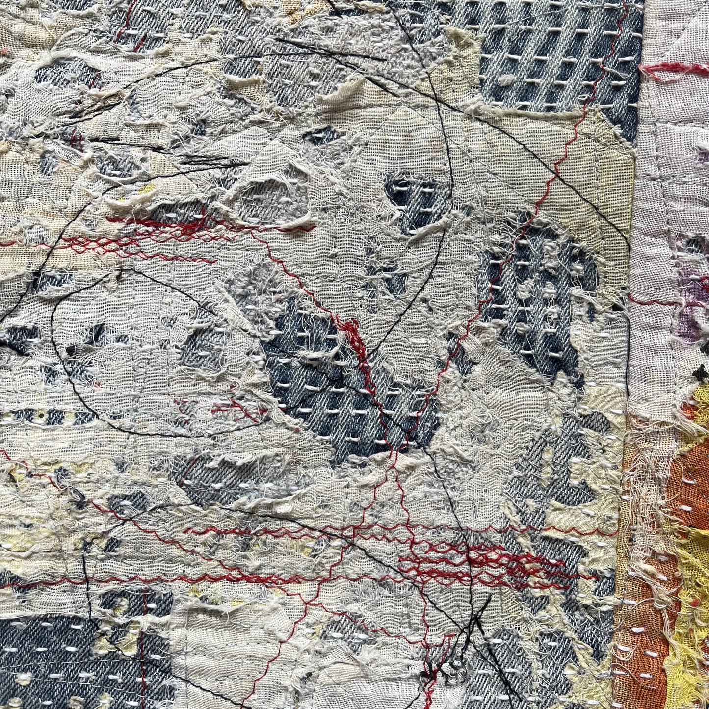 Boro Bandana Sashiko Distressed Jeans - W34"