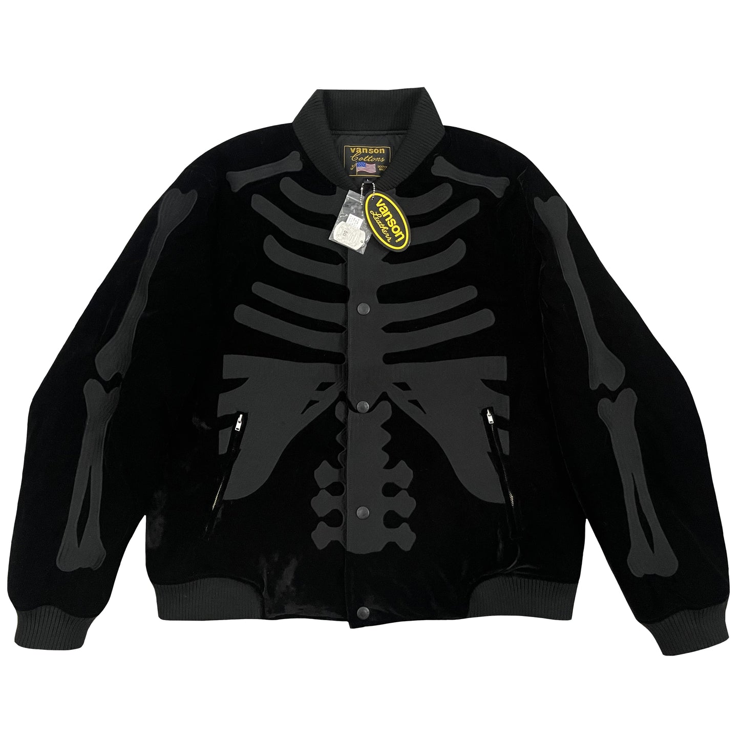 Vanson Leathers 50th Anniversary Skeleton Bomber Jacket - L