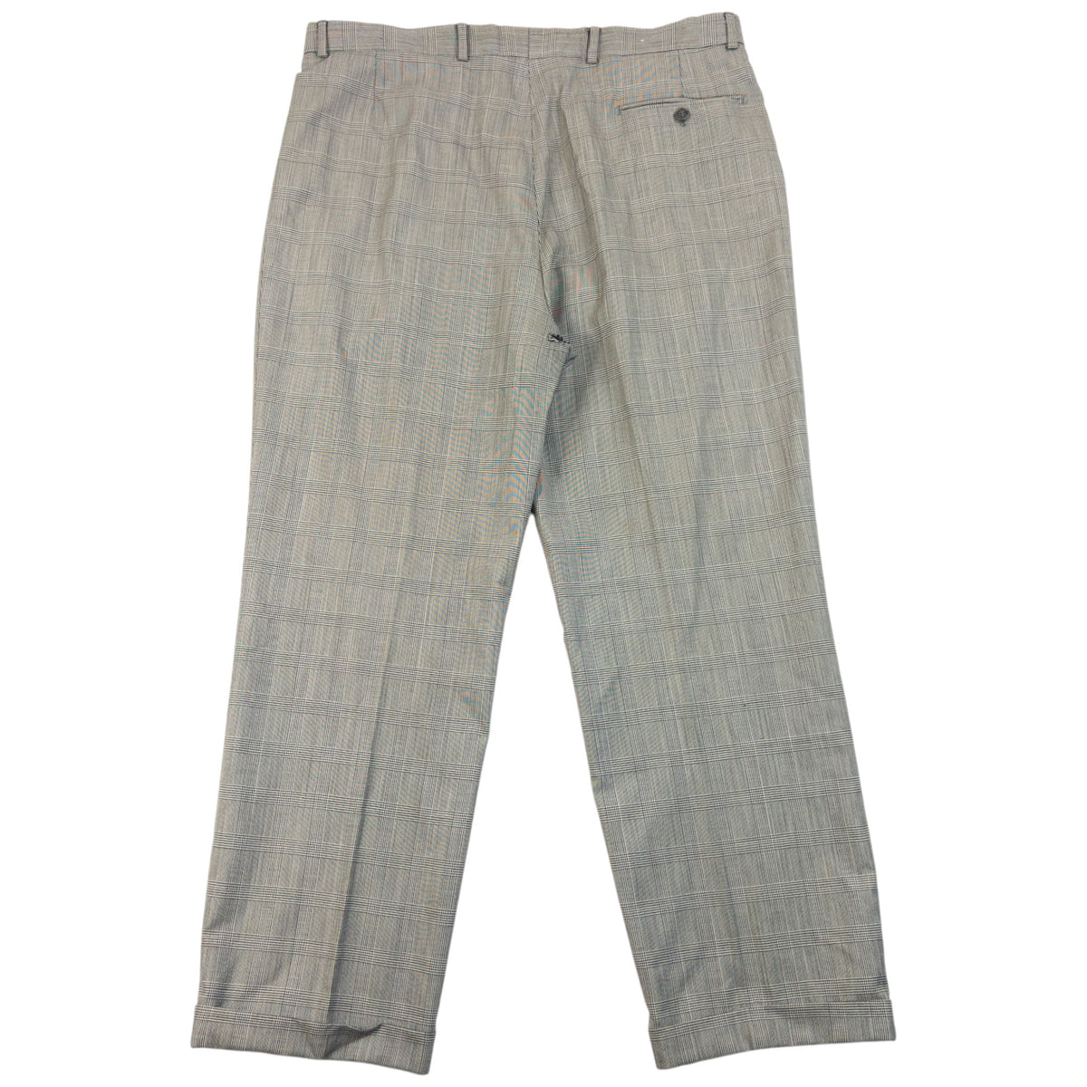 Vintage 90s YSL Yves Saint Laurent Checkered Jacket & Trousers Suit Set Size M | Medium, Grey