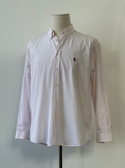 Ralph Lauren Polo 1990s Pure Cotton Logo Shirt - L