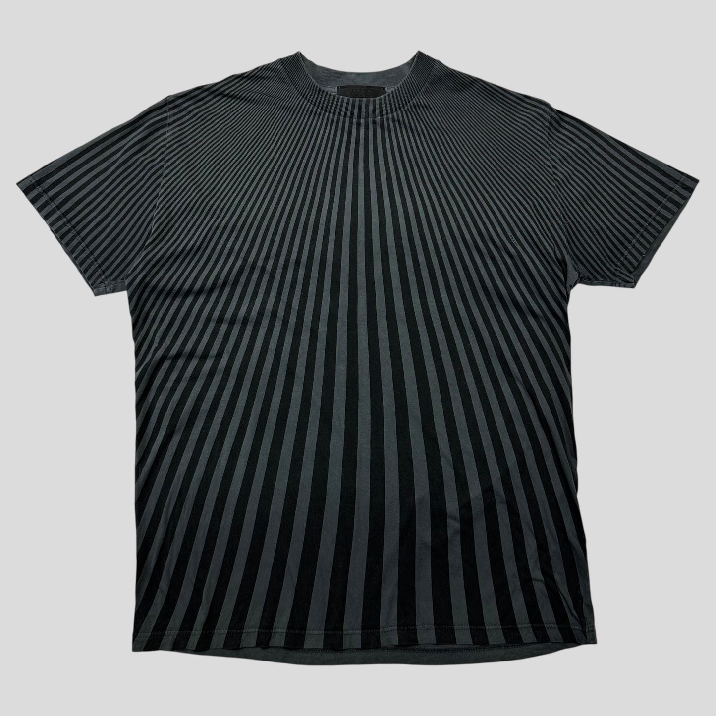 Prada Milano illusion stripe print logo T-shirt - S/M | O/S, Multicoloured