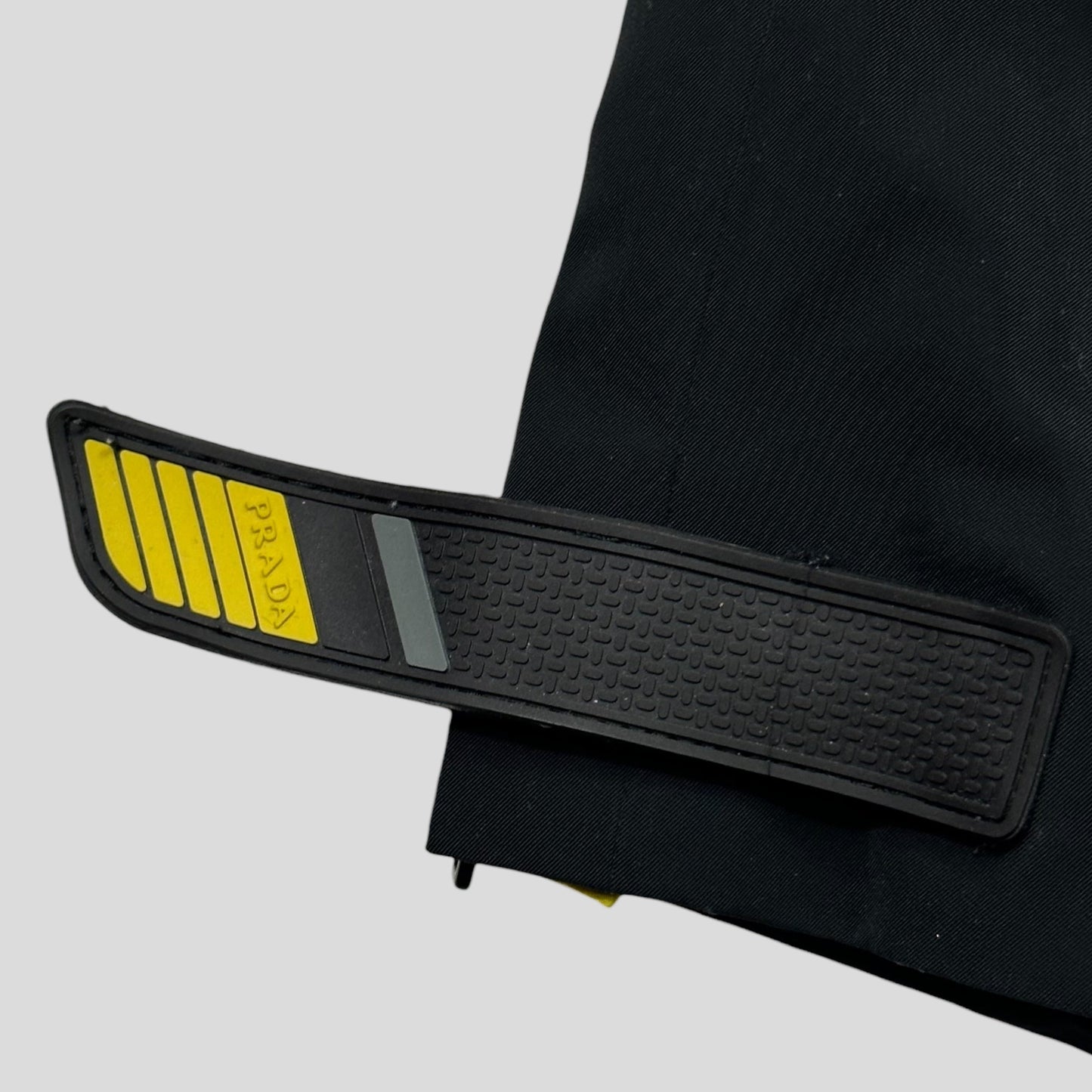 Prada 2017 Rubberised Race Logo Strap Gabardine Nylon Trousers - IT50 (L) | Default Title, Black