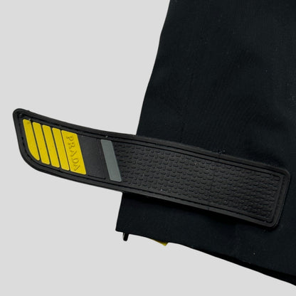 Prada 2017 Rubberised Race Logo Strap Gabardine Nylon Trousers - IT50 (L) | Default Title, Black
