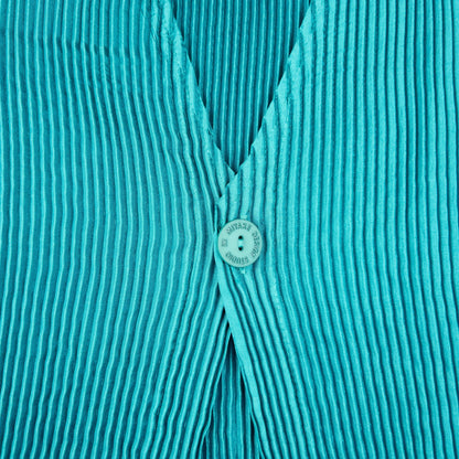 Vintage 90s Issey Miyake Pleated Longline Vest Dress Womens Size L | Large, Green