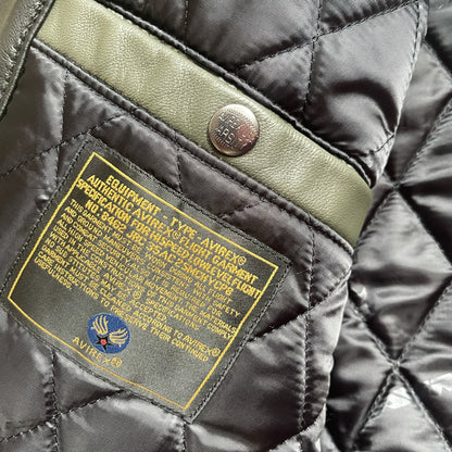 Avirex Wild Bears Leather Varsity Jacket - XXL | XXL, Khaki