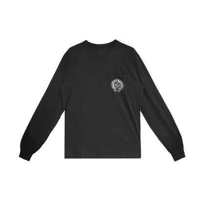 Chrome Hearts Las Vegas Exclusive Horseshoe Black Long Sleeve Tee | Large, Black