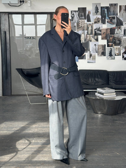 Vintage 1990s Wool Blend Single Breasted Blazer - 48R/XXXL