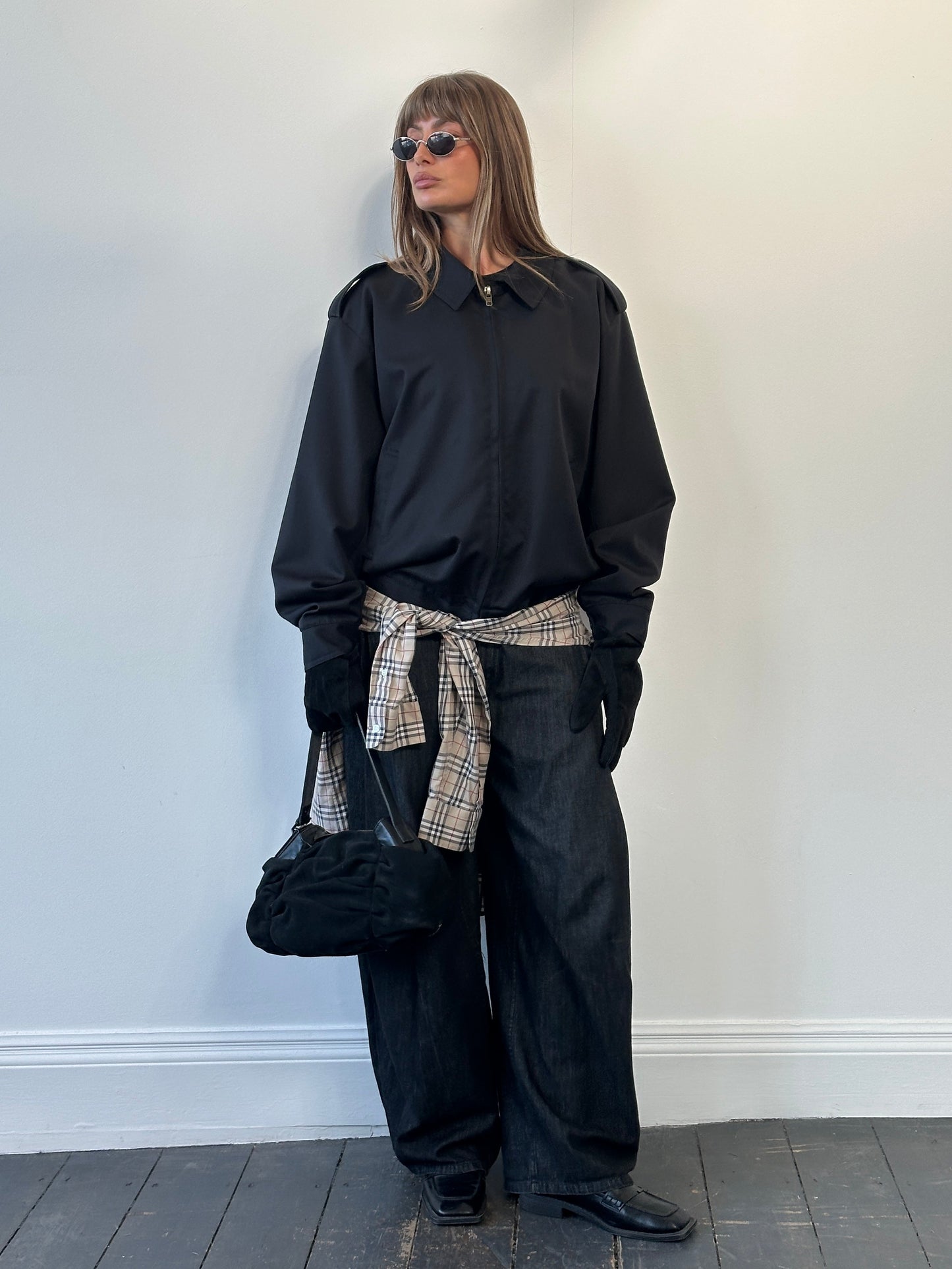 Italian Vintage 2000s Pure Wool Bomber Jacket - XL/XXL