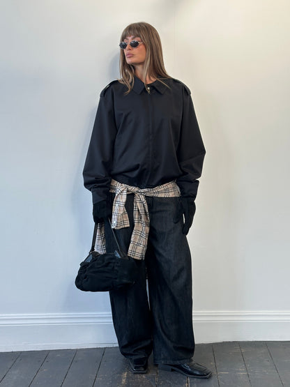 Italian Vintage 2000s Pure Wool Bomber Jacket - XL/XXL