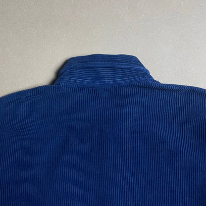 A/W 1994 Persian Blue Jumbo Corduroy Button Down Single Pocket Work Shirt