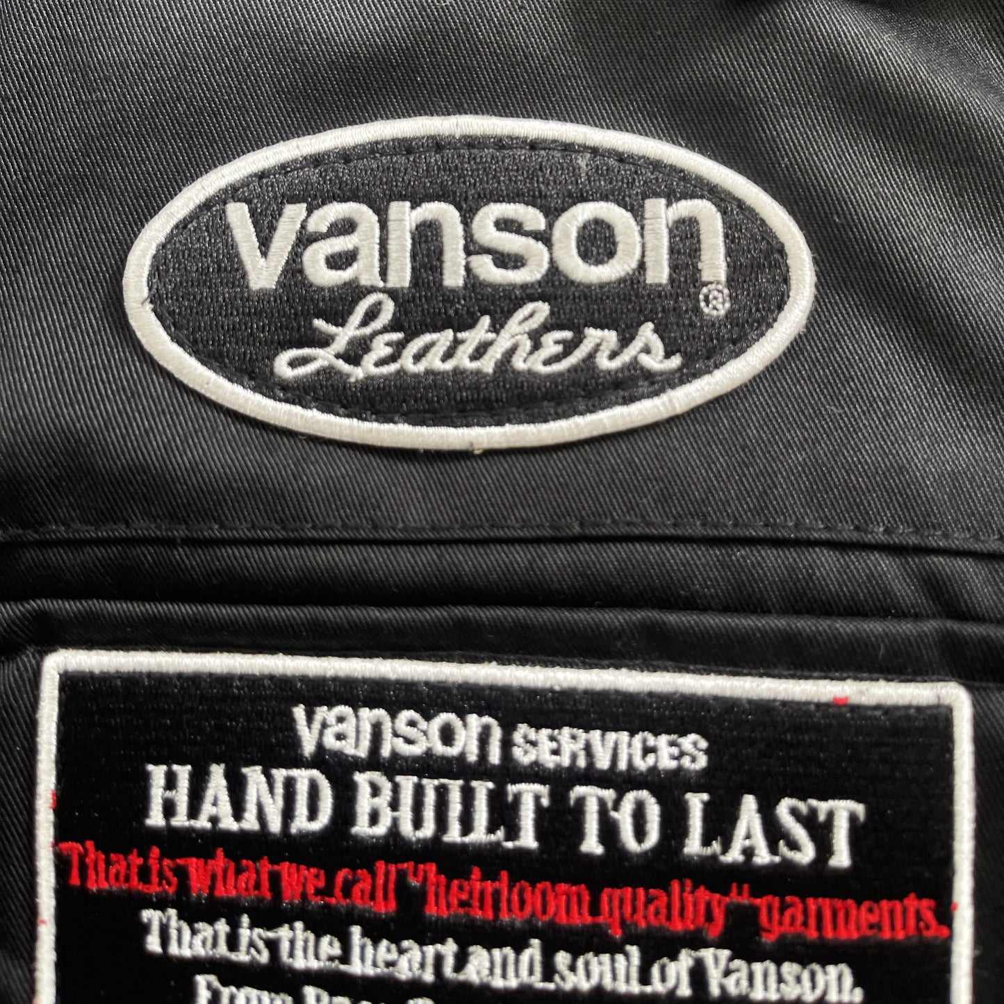 Vanson Leathers Motorcycle Cotton Racer Jacket - M