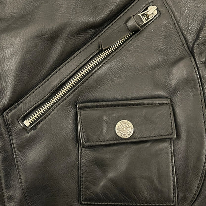 Avirex Cold War Leather Biker Motorcycle Jacket - S