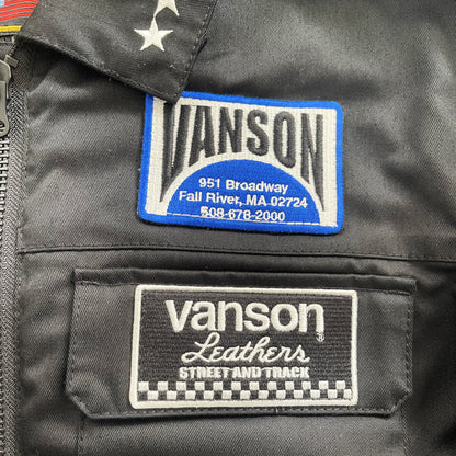 Vanson Leathers Motorcycle Cotton Racer Jacket - M