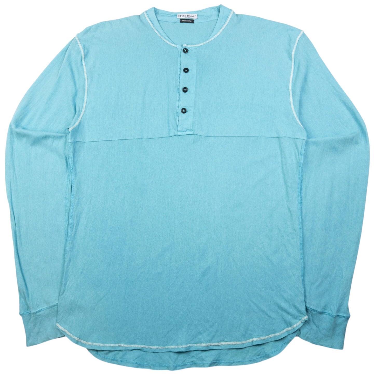 Vintage Stone Island Reversible Long Sleeve Henley Shirt Size M