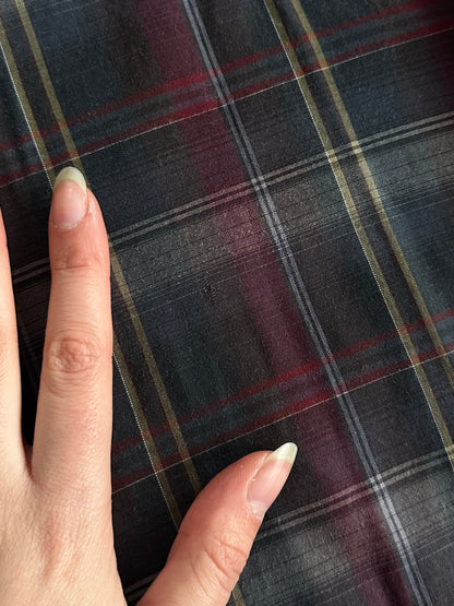 Armani Jeans 2000s Check Pure Cotton Flannel Logo Shirt - L