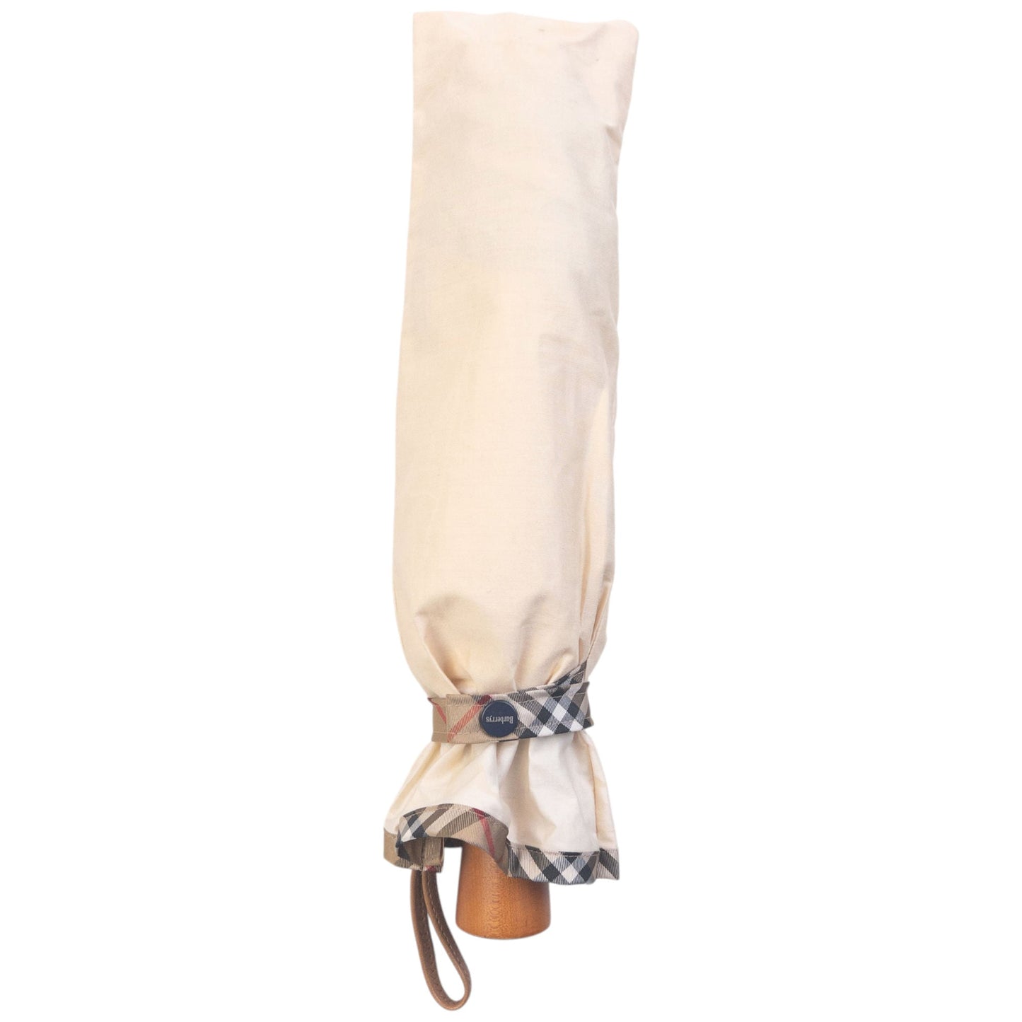 Vintage 90s Burberry Nova Check Trim Umbrella | O/S, Cream