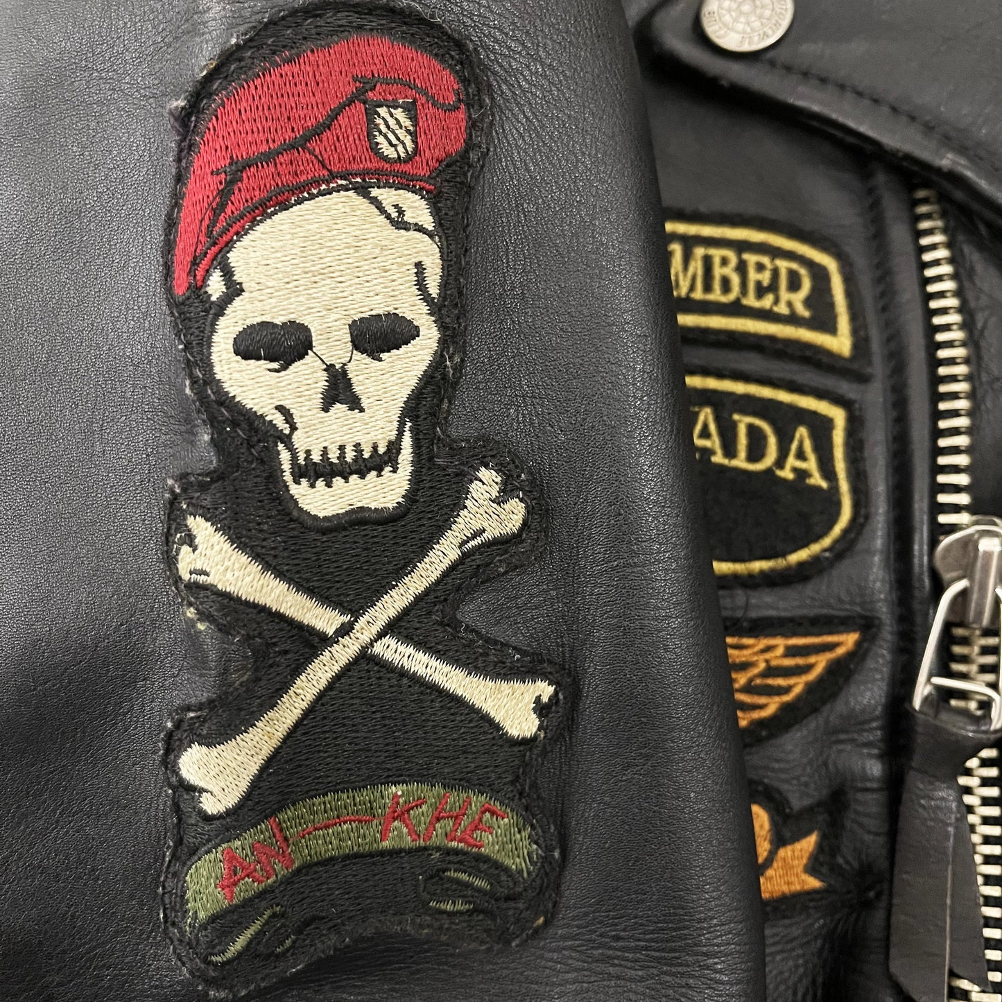 Avirex Cold War Leather Biker Motorcycle Jacket - S