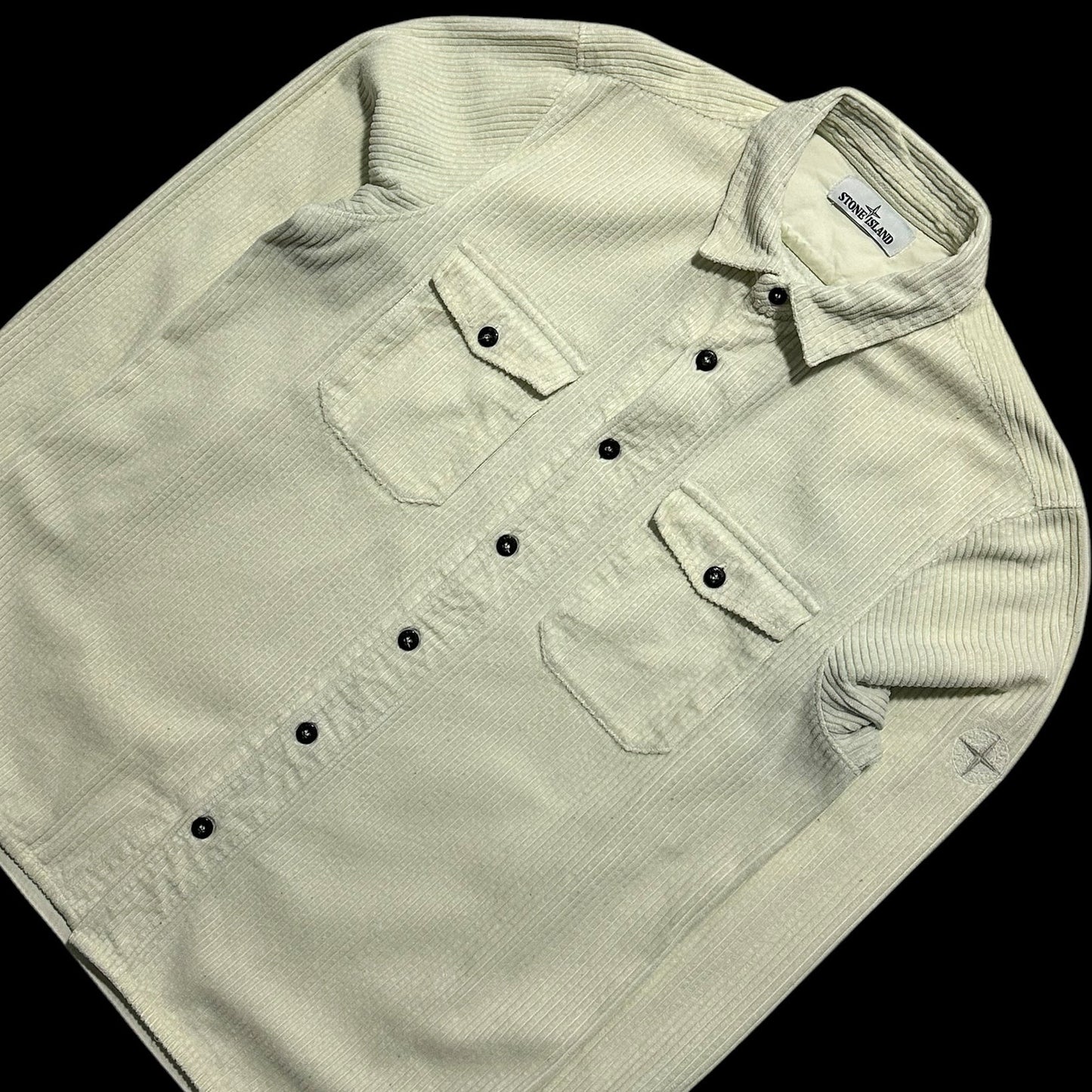 Stone Island Thick Corduroy Button Up Shirt