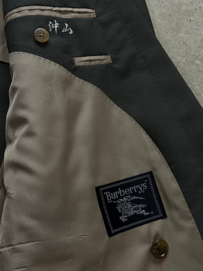 Burberry 1990s Wool Mohair Double Breasted Blazer - XL