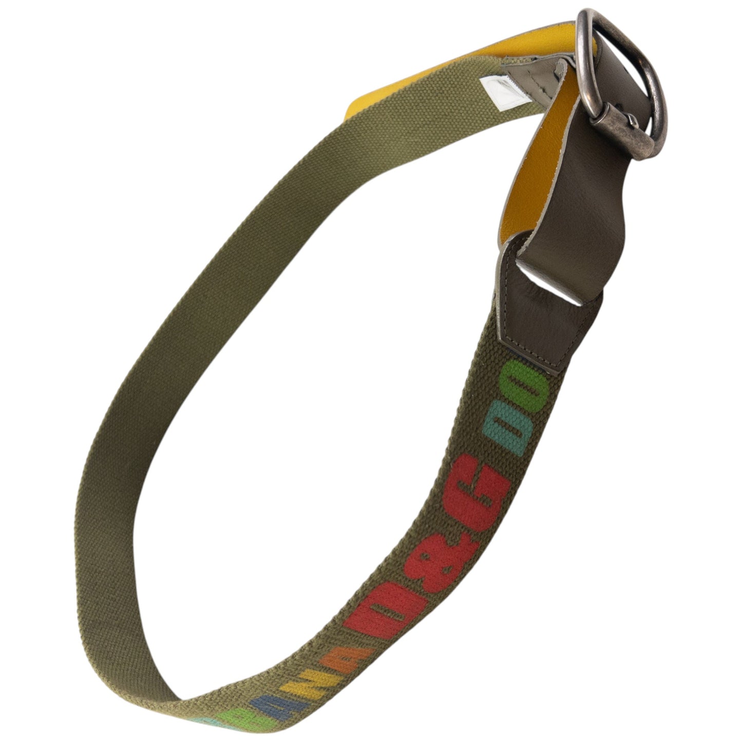 Vintage 2000s Dolce & Gabbana Rainbow Print Belt Size XL | O/S, Multicoloured