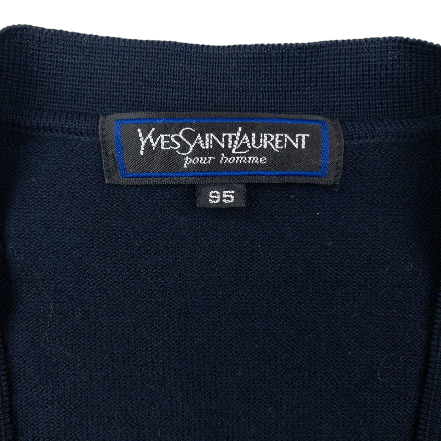 Vintage 90s YSL Yves Saint Laurent Checkered Cardigan Size S | Small, Multicoloured