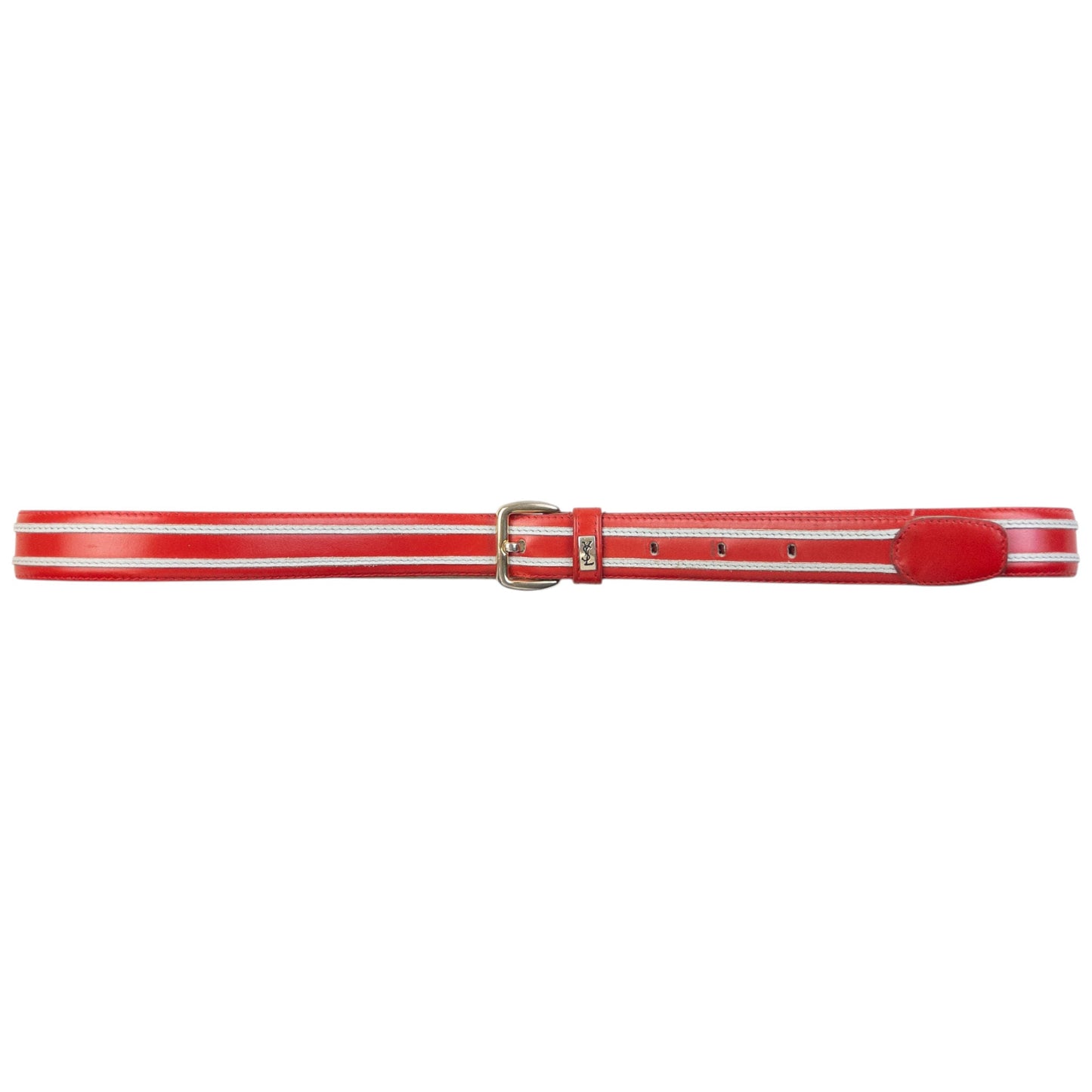 Vintage 80s YSL Yves Saint Laurent Leather Belt Size L | O/S, Red