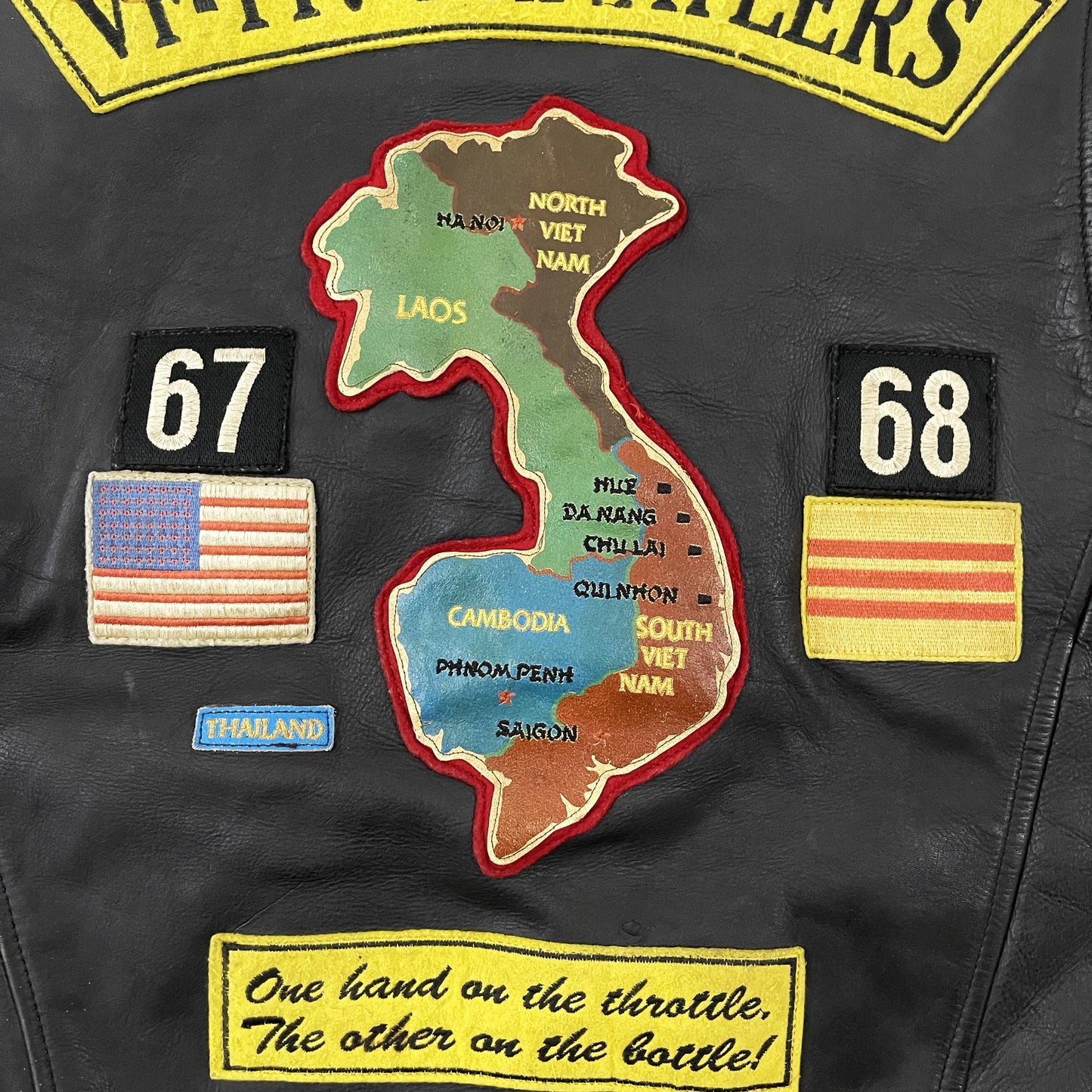 Avirex Cold War Leather Biker Motorcycle Jacket - S