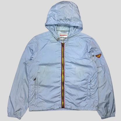 Prada Milano 2010 Baby Blue Contrast Plaque Logo Windbreaker - L | Default Title, Multicoloured