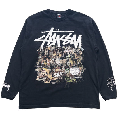 Vintage Stussy Long Sleeve Graphic T Shirt Size S