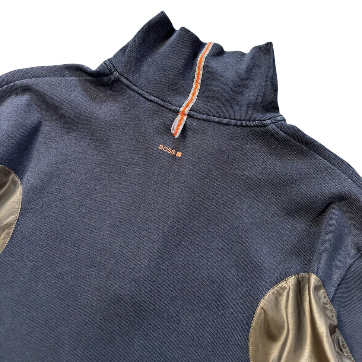 Hugo Boss Orange 00’s Panelled Translucent Quarter Zip Jumper L | Large, Multicoloured