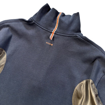 Hugo Boss Orange 00’s Panelled Translucent Quarter Zip Jumper L | Large, Multicoloured