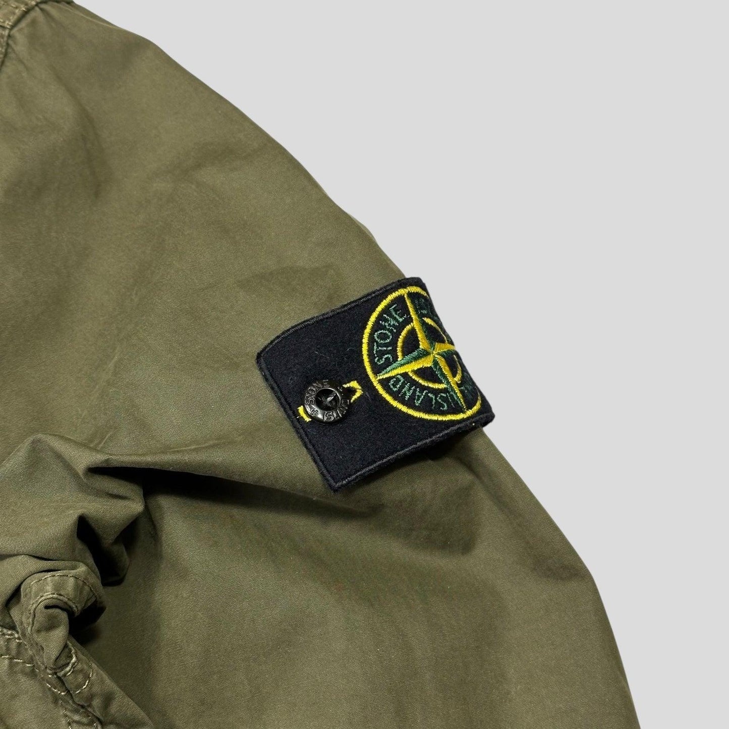 Stone Island SS21 Khaki Green Canvas Overshirt - M