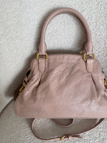 2010s Miu Miu Vitello Shine 2Way Charm Handbag | O/S, Gold