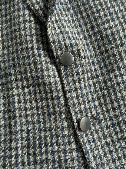 Harris Tweed Pure Brushed Wool Check Single Breasted Blazer - XL