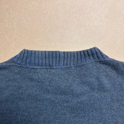 A/W Petrol Blue Mini Compass Logo Sweater