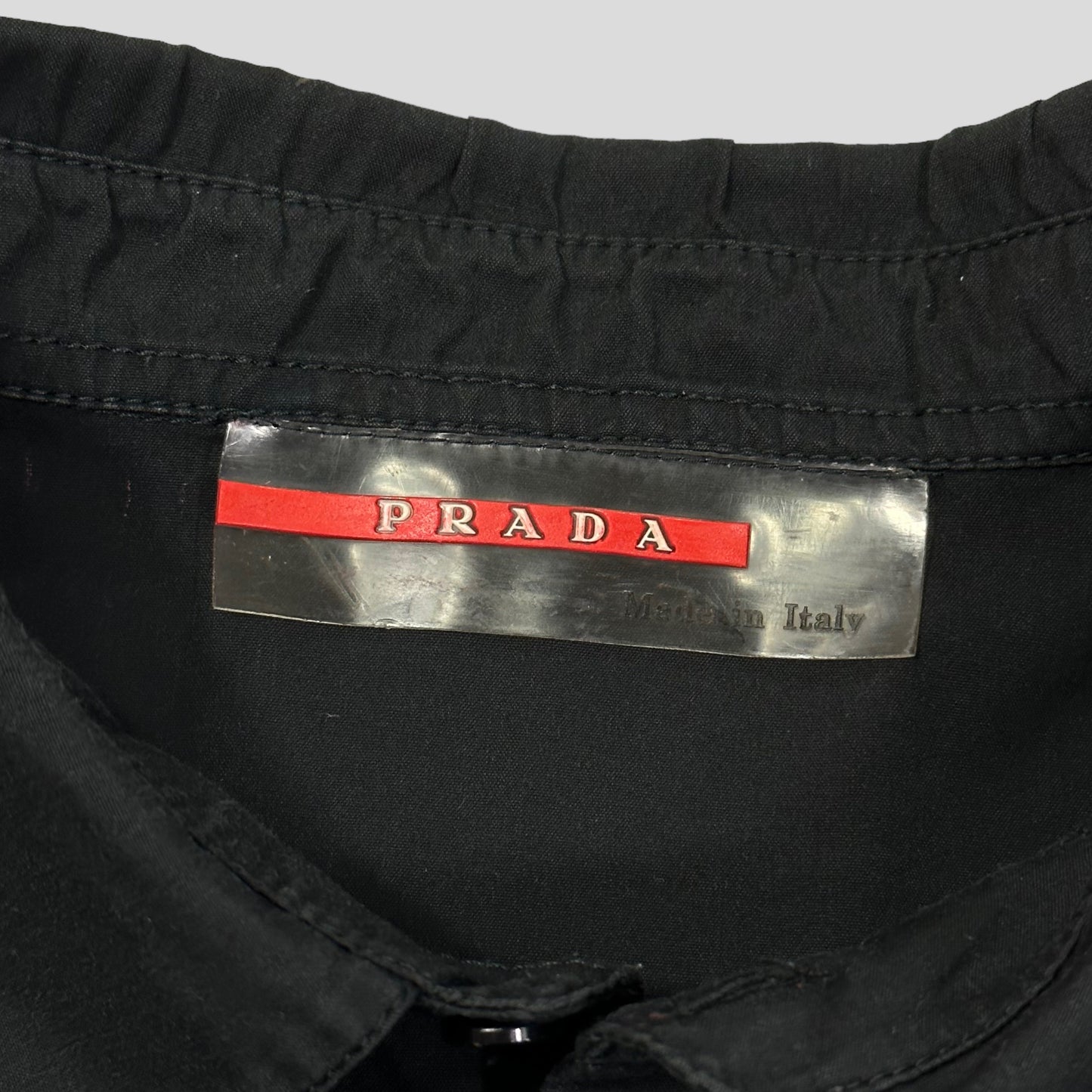 Prada Sport 1999 Co-nylon Black Red Tab Shirt - XL/XXL