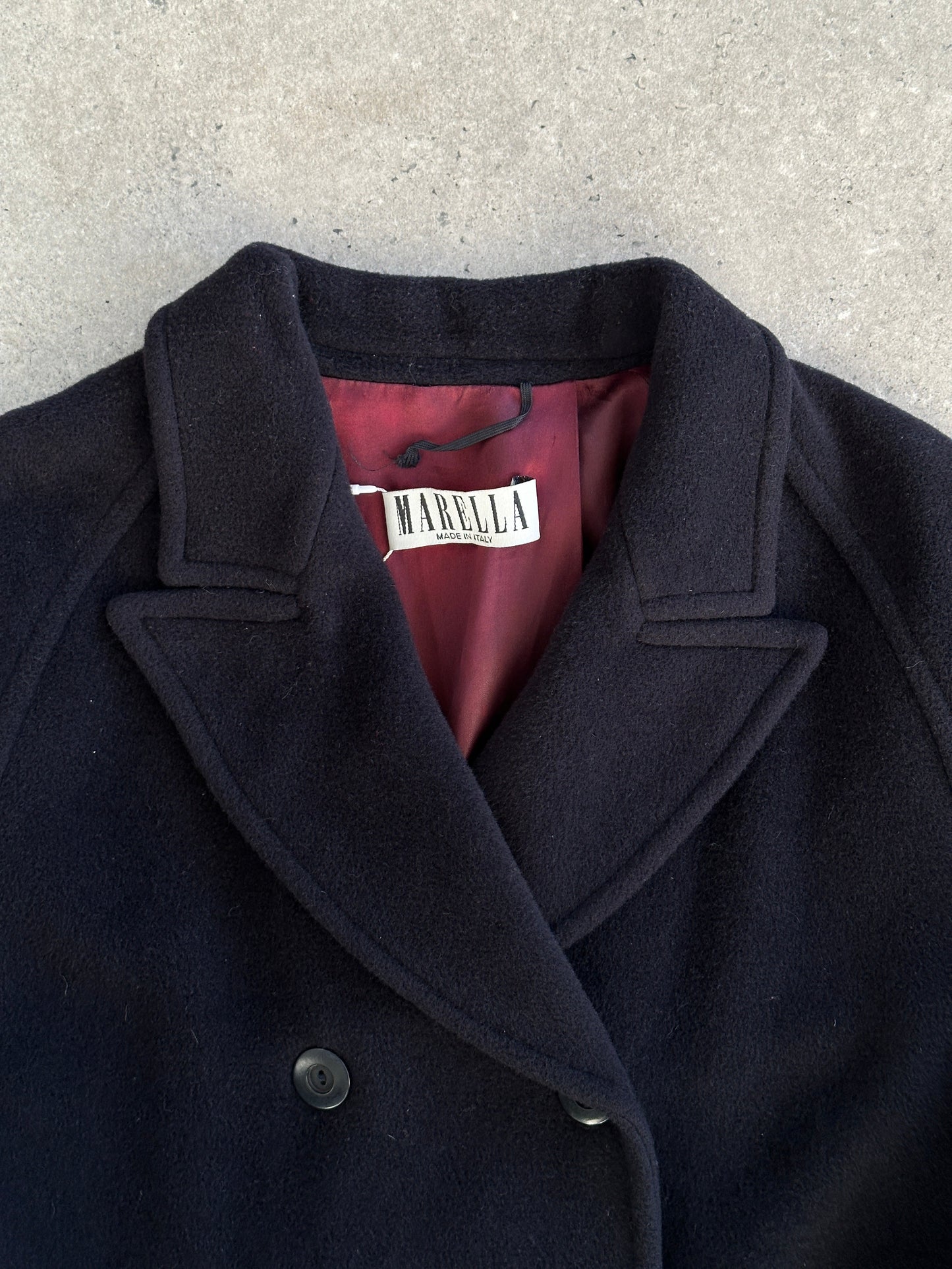 Marella Virgin Wool Cashmere Double Breasted Coat - L