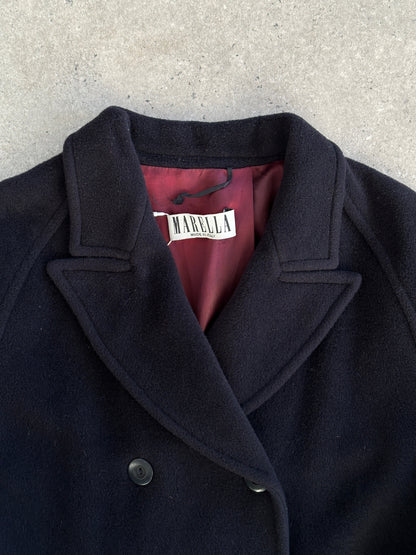 Marella Virgin Wool Cashmere Double Breasted Coat - L
