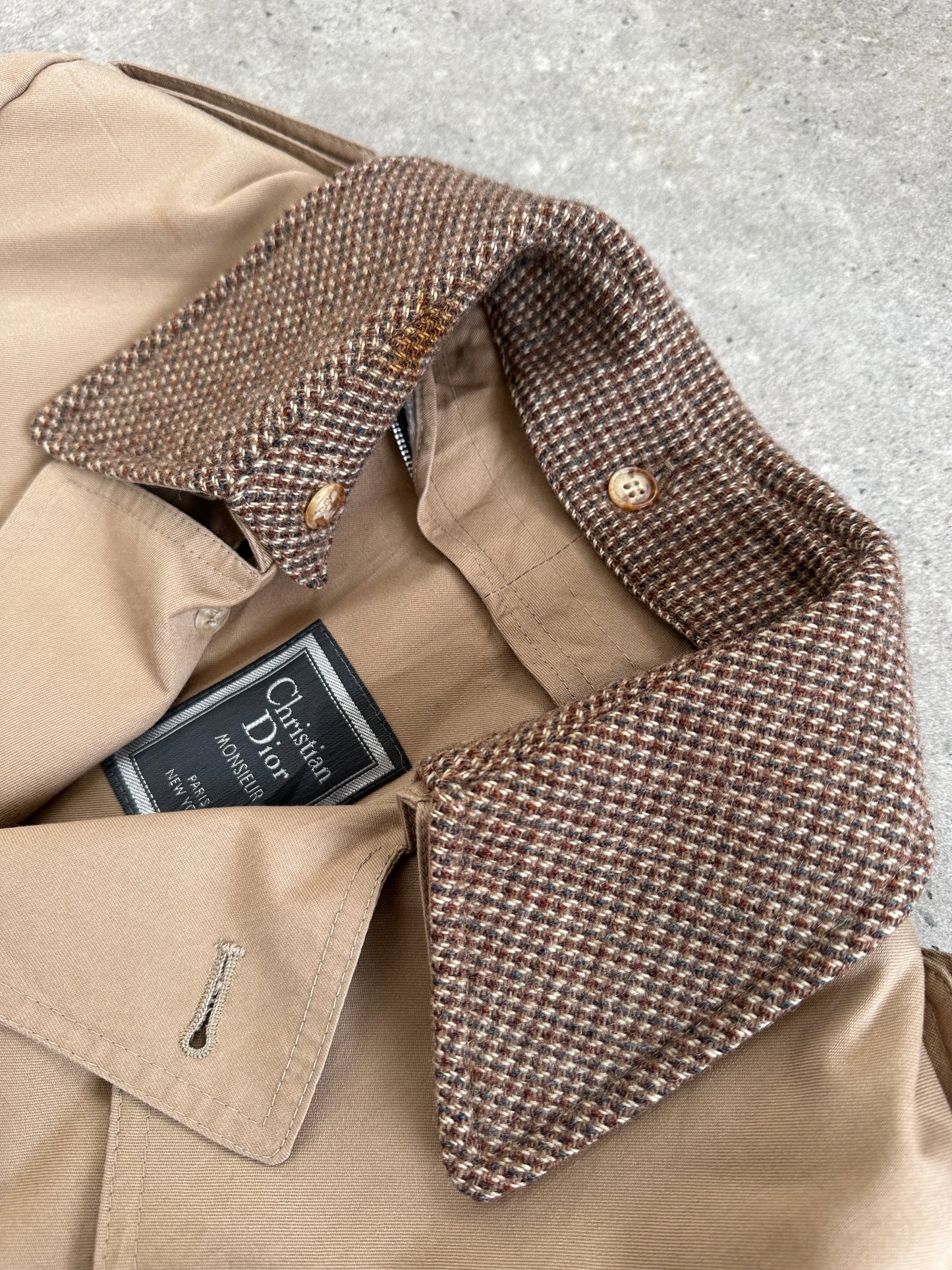 Christian Dior Monsieur Cotton Single Breasted Belted Trench Coat - M