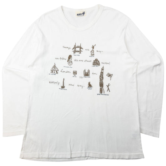 Vintage 90s Hai Sporting Gear By Issey Miyake Embroidered Long Sleeve T Shirt Size M | Medium, Red