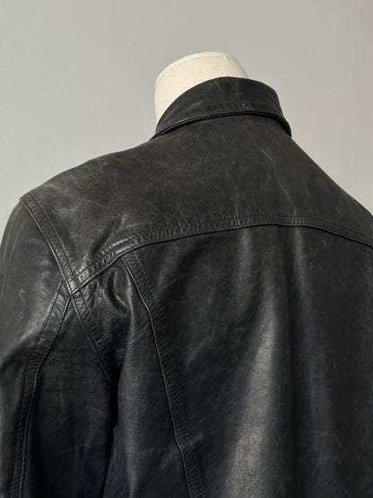 Versace Jeans Couture 2000s Bespoke Button Leather Jacket - S-M