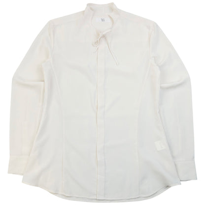 Vintage 90s Yohji Yamamoto Sheer Blouse Womens SAMPLE Size M | Medium, Cream