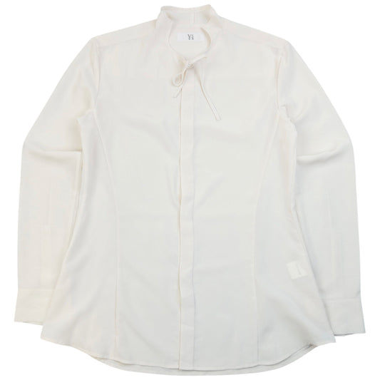 Vintage 90s Yohji Yamamoto Sheer Blouse Womens SAMPLE Size M | Medium, Cream