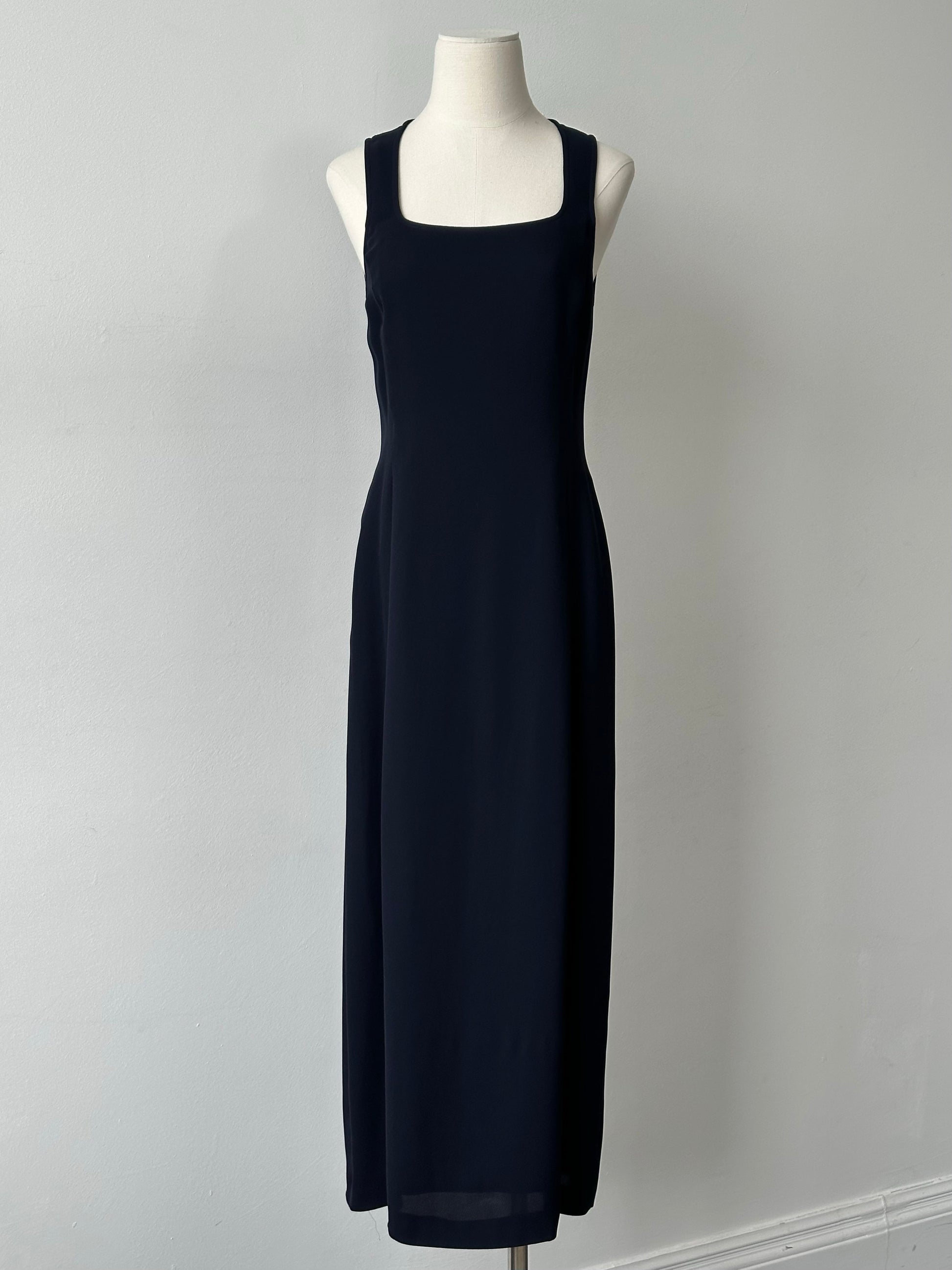 Mani 1990s Square Neck Floor Length Dress - M