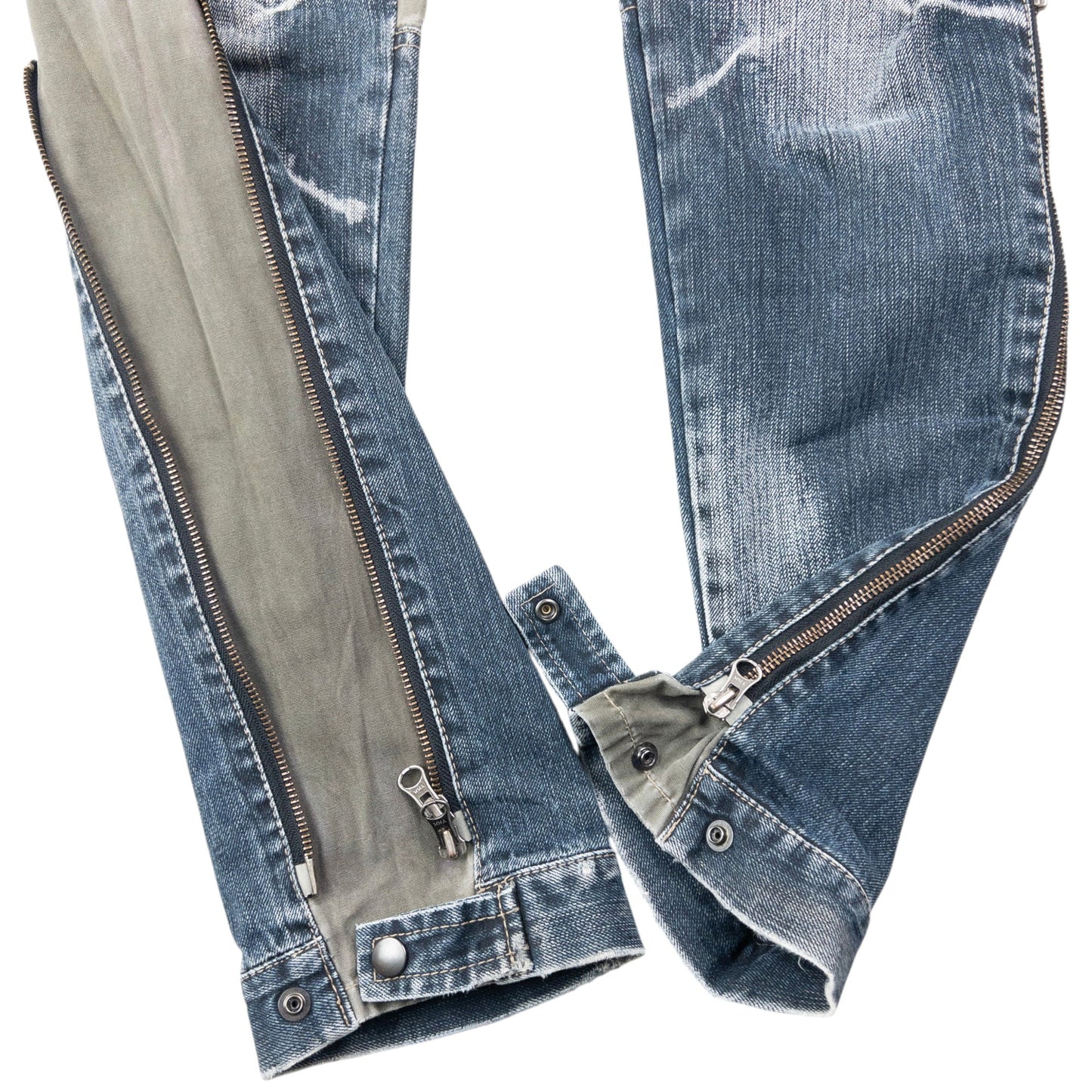 Vintage 2000s PPFM Multi Zip Denim Jeans Size W30 | W30, Multicoloured