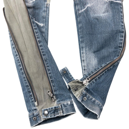 Vintage 2000s PPFM Multi Zip Denim Jeans Size W30 | W30, Multicoloured