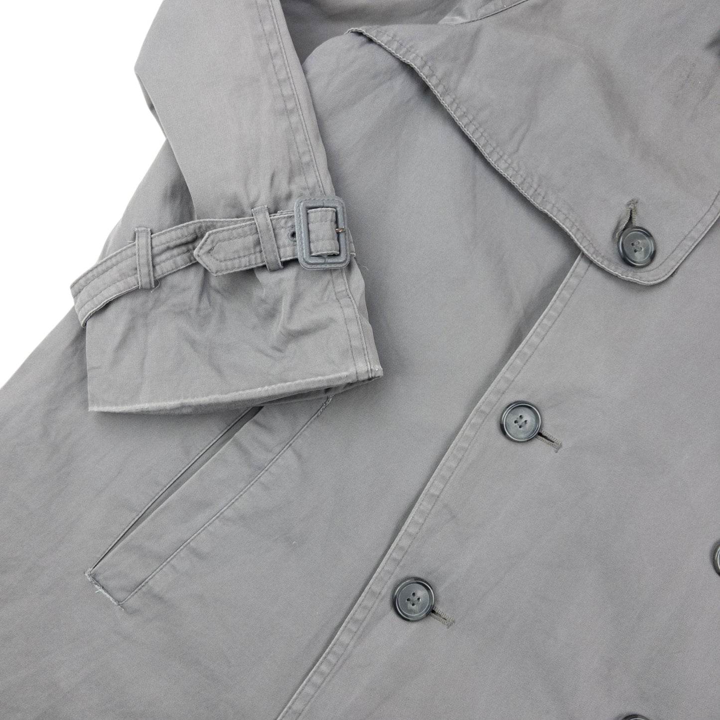Vintage 80s YSL Yves Saint Laurent Trench Jacket Size M | Medium, Grey