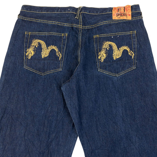 Vintage 2000s Evisu Double Dragon Gull Japanese Denim Jeans Size W40 | W40, Multicoloured